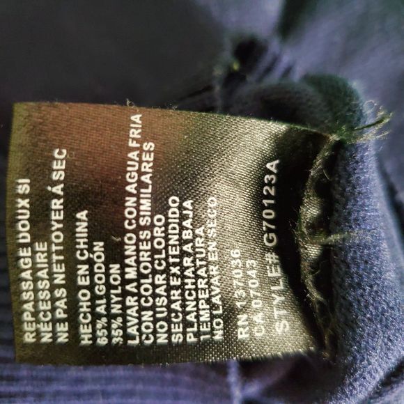 Paper Crane Anthropologie Navy Blue Deconstructed Tunic Sweater Sz L - Picture 9 of 9